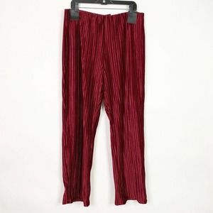 Alfani Mod Shimmer Pants 3X Wide Velvet Velvet Velour Ribbed Pull On Stretch